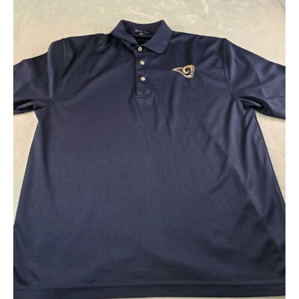 Vintage Los Angeles Rams Men's Size Large Polo Short Sleeve T-shirt